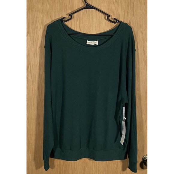 78 & Sunny Women’s Sz M Shoreline Hacci Brooksville Sweater Hunter Green NWT - Picture 1 of 7